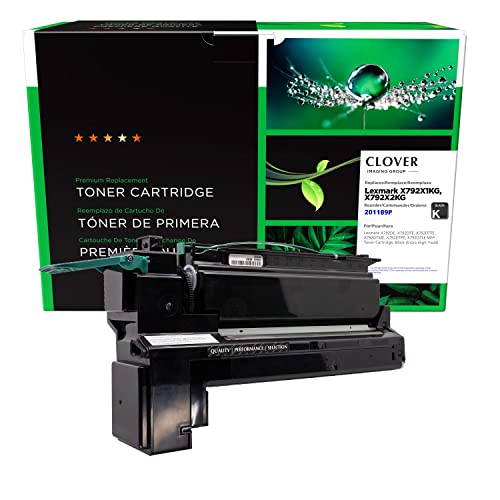 Toner noir Clover remanufacturé très haut rendement Lexmark X792 haute fidélité