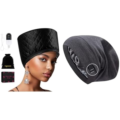 Heat Cap for Deep Conditioning & Silky Bonnet for Sleeping Cover