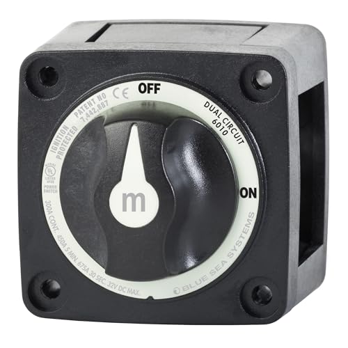 Image of Blue Sea Systems Mini Dual Circuit Battery Switch, Black, 6010200 m‑Series