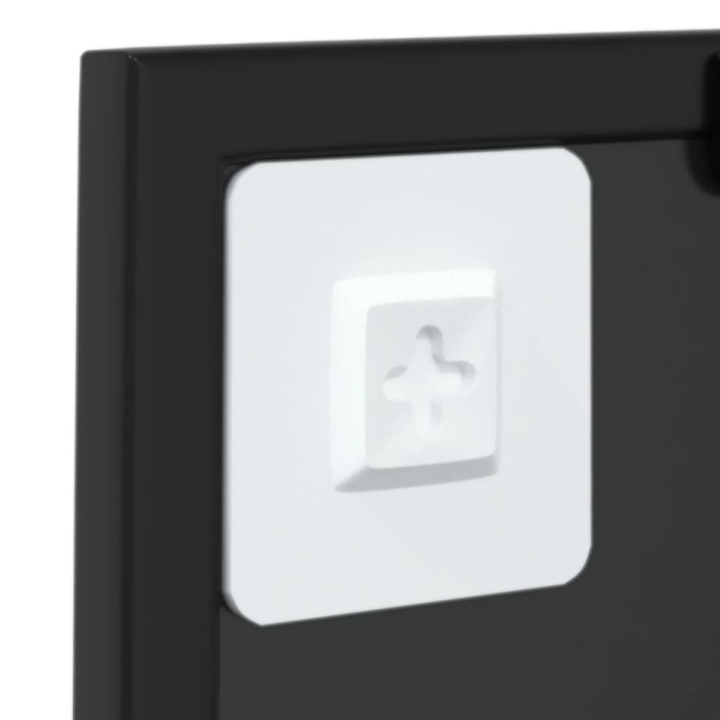 Wandspiegel Schwarz Metall 40x40 cm mit Glas 3 mm, Dekorationsspiegel für Badspiegel, Flur, Schlafzimmer, Wohnzimmer, Garderobe, Eingangsbereich, Schminkspiegel für Styling und Rasur
