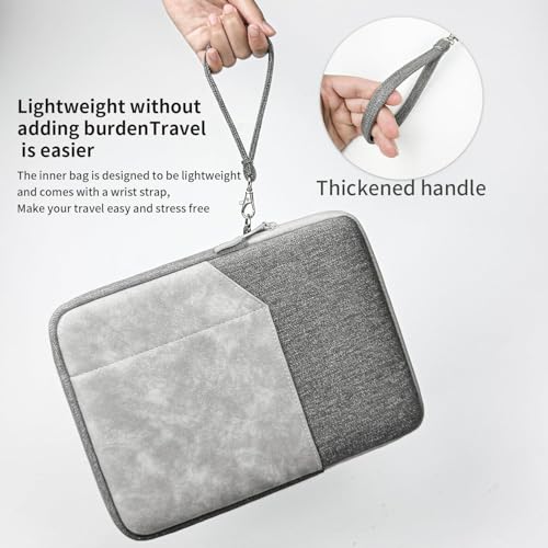 Image of MOCA Universal Polyester 7-8 Inch Tablet Sleeve Case Cover: Fits Amazon Kindle, Paperwhite, Kindle Fire, Apple iPad mini, Lenovo M8, Samsung Galaxy A7 Lite, (6 inch to 8 inch Devices) (Ash Grey, 7-8 inch)