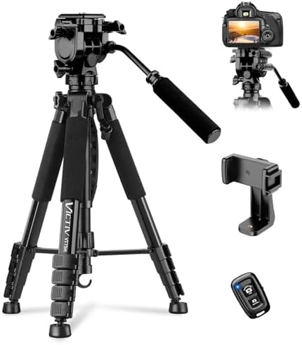 Camera Tripod, 75” Heavy Duty Tripod for Camera with Phone Holder...