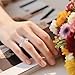Luckilemon Moissanite Adjustable Engagement Ring, Promise Eternity Ring for Women,Wedding Rings,Jewelry Gift,Friendship Promise Fashion Jewelry Valentine Gifts for Women