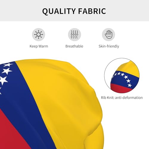 Venezuela Flag Children Hip Hop Knitted Hat Kids Elastic Leisure Knit Cap Warm Sleep Beanies Black3