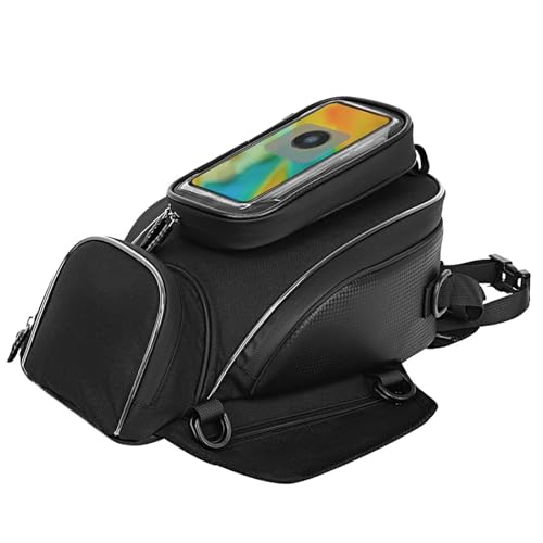 LJLBFB Bolsa Deposito Moto para Triumph Daytona 675 Speed Triple 1050 800, Multifuncional Bolsa Sobredeposito Moto con Funda Extraíble para Móvil para Viajes en Carretera