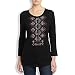 Lucky Brand Women's Diamond Embroidered Tee
