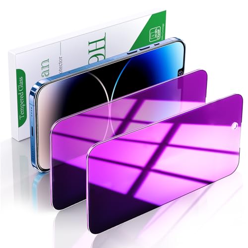 Protecteur d'écran de confidentialité violet pour iPhone 14 et 13 Pokolan