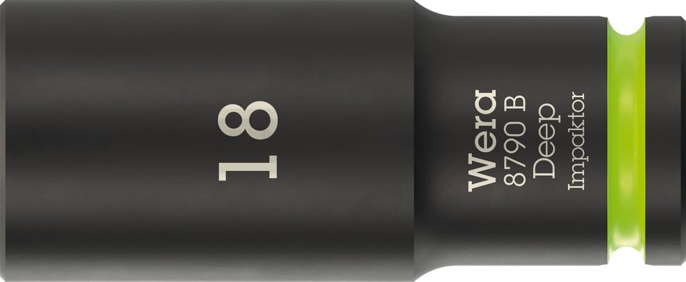 Wera 8790 B Impaktor Deep Sockets 3/8" Drive 18 x 63mm