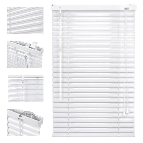 Sekey Klemmfix-Jalousie für Fenster freihängend, 25mm Alu-Lamellen, mit Bohren, inklusive Montagematerial Aluminium-Jalousie ohne Bohren… – Ansicht 1