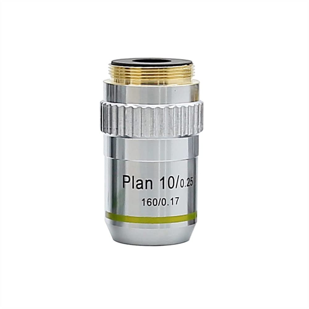 Lente de Objetivo acromático Plan 4X 10X 20X 40X 100X Objetivos de microscopio biológico Interfaz RMS estándar (Color : 10x)