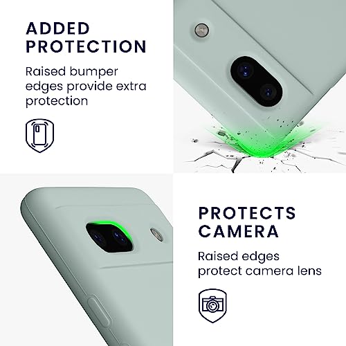 kwmobile Case Compatible with Google Pixel 7a Case - TPU Silicone Phone Cover with Soft Finish - Cool Mint - Image 3