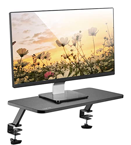 LogiLink TV- Monitorerhöhung, max. Belastung 20kg, zum Einklemmen an den Schreibtisch (Tischplatte bis 3,3cm Stärke), Länge = 65cm