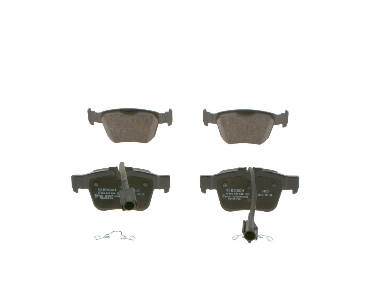 Brake pads 0 986 424 848 BOSCH for MASERATI ALFA ROMEO