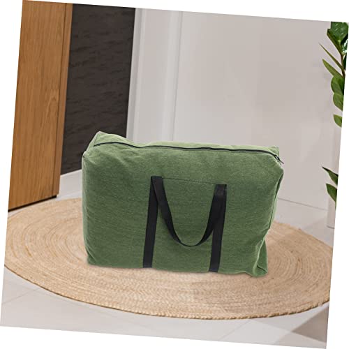 Travel Duffle Bag Extra Large Olive Green Canvas Weekender Bag with Smooth Zipper Versatile Storage for Clothes Quilts and Daily and Travel Use2