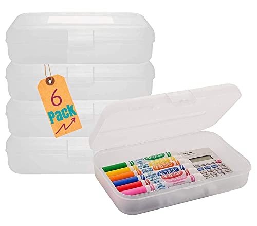 1InTheoffice Stiftebox, durchscheinend, transparent, 6 Stück Cover