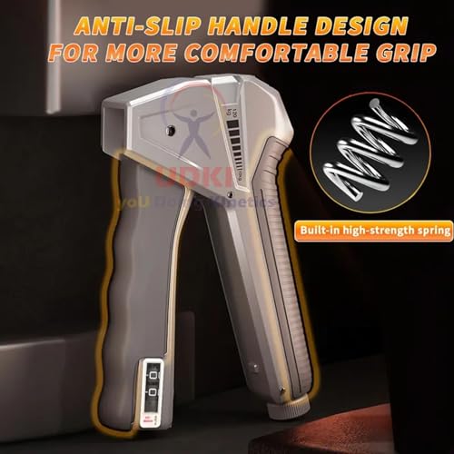 Image of POWER Hand Grip Strengthener - Black| Adjustable Resistance 10-120kg with Counter | Non-Slip Gripper with Comfortable Handle | Ideal for Athletes and Hand Strength Building
