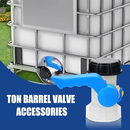 Noosverl IBC Tank Accessories - Universal Flap Valve DN40 (62 mm) Stopcock Adapter for Water Containers, White, 15 x 15 x 15 cm - Image 2