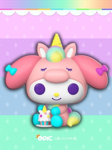 Epic Collectibles Hello Kitty and Friends - My Melody Unicorn Party Vinyl Figure Collectibles Bundle with Compatible Funko Box Pop Protector - Thumbnail 4