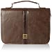 Distressed Leather-Look Bible / Book Cover w/Cross Badge (Large)