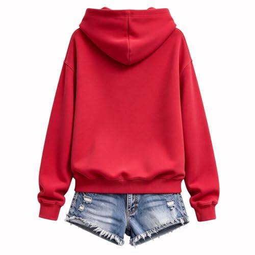 Womens Christmas Sweathirt Baggy Casual Hooded Crew Neck Oversized Hoodies - image 4