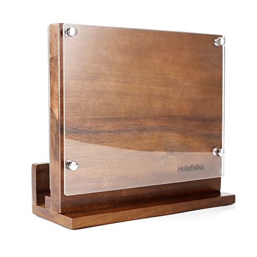 Kitchen Magnetic Knife Block With Acrylic Shield Double Side Knife Holder Rack Magnetic Stands With Strong Enhanced Magnets Multifunctional Storage Knife Stand For Kitchen Cutlery Display Organizer #TOP2