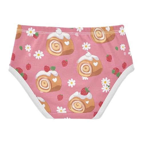 Wusikd Cute Roll Girls' Underwear Cotton Pink Girls Briefs Soft Toddler Underwear 2T2