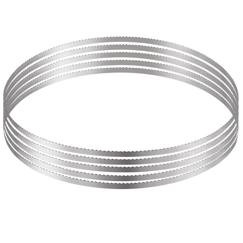 VEVOR Lame de Scie à Ruban 1300x16x0,56 mm 5PCS, Lame de Scie à Os de Boucher en Acier au Carbone Résistant, Accessoire de Rechange pour Couper Viande Congelée Os Épais, pour Restaurant Cuisine