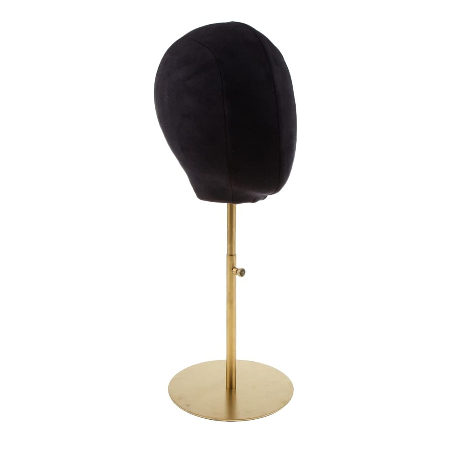 Suede Cork Mannequin Wig Hair Hat Manikin Head Model Wyświetlacz W/Metal Stand(Dark Blue)