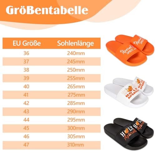 Aperol Badelatschen, Schlappen für Herren & Damen, Lustige Hausschuhe, Aperol Spritz Motiv Badelatschen, Badeschuhe für Aperol Spritz Liebhaberinnen und Aperol Fans, Urlaubsschlappen, JGA Geschenk