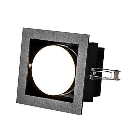 BHGFYXBS Panel De Techo Led Cuadrado Empotrable con Acabado Negro, Foco Empotrable De 5W Y 9W, Foco Led Ted Superbrillante De Luz Blanca Diurna para El Hogar, Sala De Estar, Dormi,3000k-9W