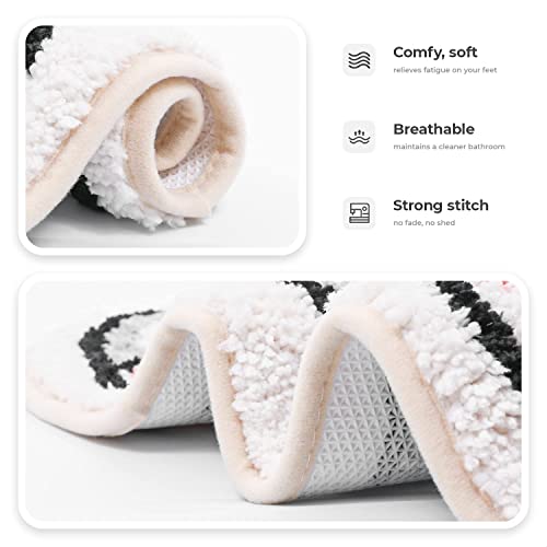 Niedlicher Badteppich Badematte für Badezimmer Rutschhemmender Weicher Badteppich für Duschen Niedlich Plüsch Mikrofaser… – Bild 6