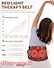 OVIMAZ Red Light Therapy Belt for Body, Cordless Infrared Light Therapy Belt with Heating Vibration Massage, Portable Lower Back Massager for Back Shoulder Waist Pain Relief (Black)