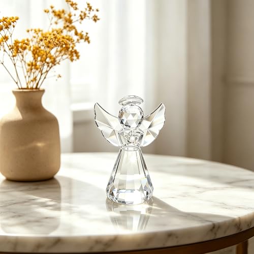 Figura de Ángel de Cristal TANDEMIA artesanal decorativa miniatura 2