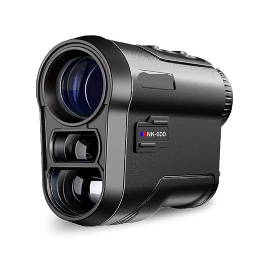 Télémètre de Golf 600 m, Batterie Rechargeable, Verrouillage Pente et mât Drapeau, Vibration for Le, la Chasse l'arpentage(Golf Black,600M)