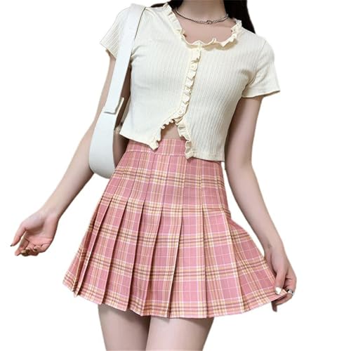 Women's Casual Wool High Waisted Pleated Skirt A-Line Slim Fit2