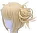 ANOGOL Hair Cap+613 Blonde Wigs Anime Cosplay Wigs Short Wavy Synthetic Hair With Bangs Fringe Hairstyles For Lolita Party Blonde Costume Wig For Halloween Party Cosplay Wigs