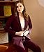 Women's Fashion Casual Suits Slim Fit 2 Piece Dressy Formal Business Office Blazer Pants Suits Burgundy Size 22