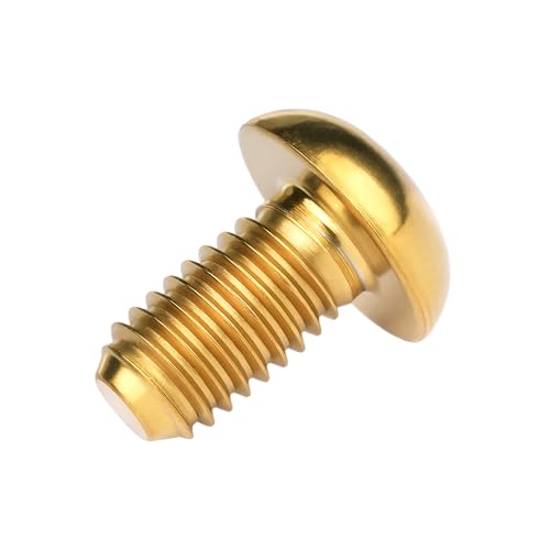 Image of Titanium Bolt M3 8 10 12 15mm Allen Key Head Screws for Bicycle Pack of 4 (Gold, M3x10mm)