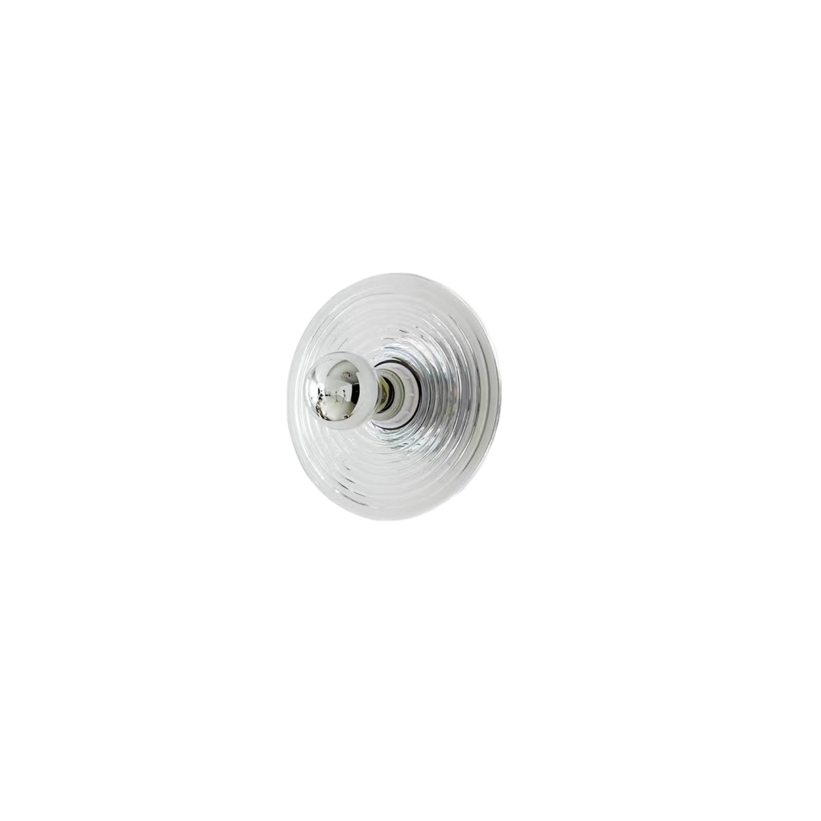S-Cevada Modern Ripple Glass Wall Light, Decorative Colored Lamp with Metal Base, Ideal for Bedroom, Living Room, Dining Room, and Hallway (Transparent)