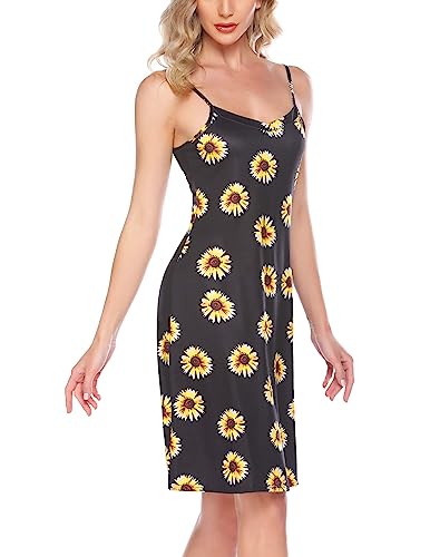 Avidlove Women Modal V Neck Nightwear Straight Dress Full Slips Tank Nightdress
