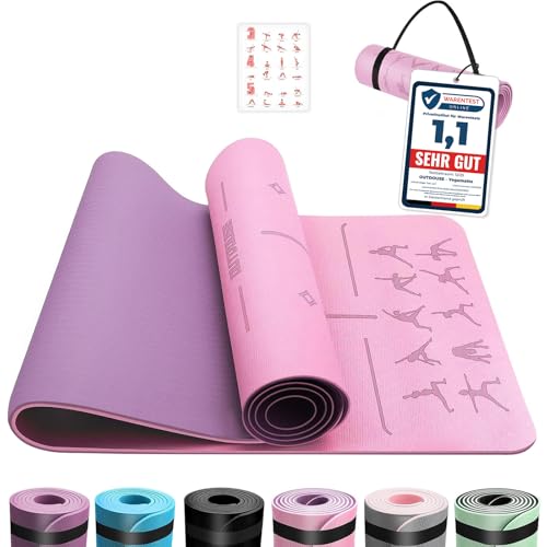 OUTDOUSE Yoga Matte, TPE 6mm Dicke Hautfreundliche Yogamatte...