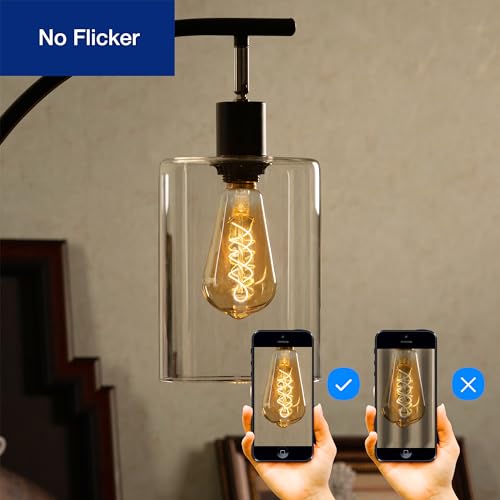 FLSNT LED Edison Light Bulb, ST58 E27 Vintage Light Bulbs, Dimmable 4W Spiral Thin Filament, Decorative Antique Screw Lamp - Image 4