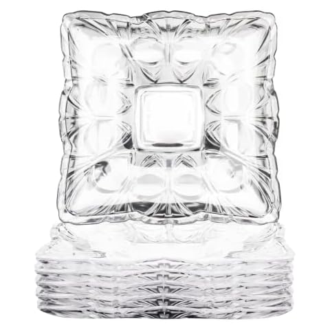 Rammento Set 6 quadratische Glas-Teller Cover