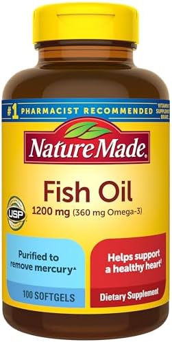 Nature Made Fish Oil Omega 3 Supplements, 1200mg Softgels, Omega ...