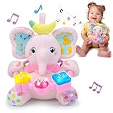 Holaxander Baby Elephant Musical Stuffed Animals Toy with Light-Up Music...