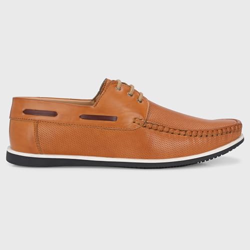 Image of Centrino Office Formal Shoes for Men | Shoes for Man Stylish | Lace-Up Design | Cushioned Insole | Lightweight Comfortable Leather Shoes | Mens Formal Shoes for Business Professional & Daily Office Wear (7630)