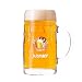 Produktbild Herz & Heim® Personalisierbarer Bierkrug in Lederhosen-Optik  0,5 l Glaskrug mit Namensaufdruck  Bayrische Motive  Bierglas im Trachtenstil  Geschenkidee für Volksfeste (O´zapft)
