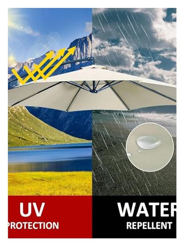 Tissu de remplacement de surface de parapluie de patio extérieur polyester - 7