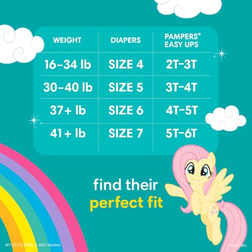 Image of Pampers Training Pants - Easy Ups Girls & Boys - Size 4T-5T, 18 Count, My Little Pony Potty Underwear (Packaging May Vary)