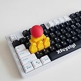 xfcyzlgl Keyboard Joystick Keycap, DIY 3D Printed Arcade Fighting Stick Adapter for WASD Keys, in-Game Movement Control Mod, Retro Joystick for Keyboard Attachment (Yellow)